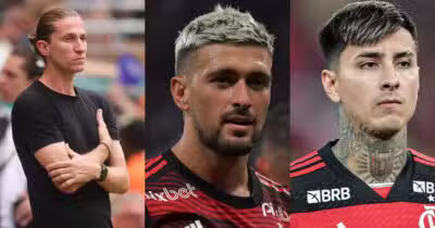 Flamengo comunica saída de Arrascaeta, Pulgar e +1 em 2025 (Foto: Reprodução/Montagem TV Foco)