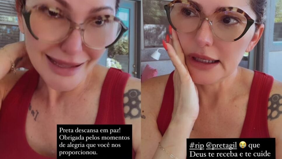 Antonia Fontenelle faz stories chorando ao comentar morte de Preta (Foto: Reprodução/ Instagram/ Montagem)