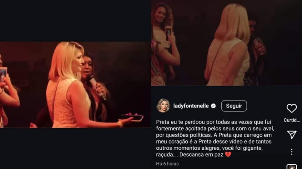 Fontenelle publica vídeo de bons momentos com Preta Gil apesar das divergências (Foto: Reprodução/ Instagram/ Montagem)