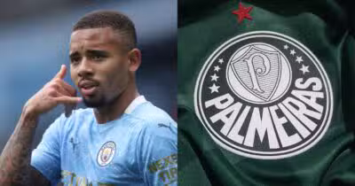 Arsenal negocia Gabriel Jesus com o Palmeiras em 2025 - Montagem / TV FOCO