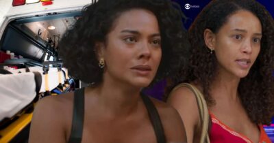Ilustração de ambulância e Fátima e Raquel em Vale Tudo (Foto: Reprodução / Globo / Montagem TV Foco)