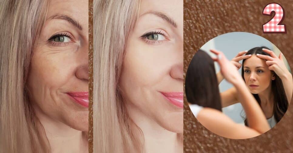 Ilustração de mulheres com e sem rugas na pele (Foto: Reprodução / Canva / Montagem TV Foco)