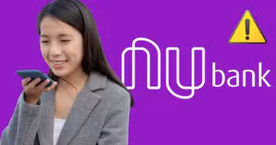 Ilustração mulher mandando áudio e Nubank (Foto: Reprodução / Canva / Montagem TV Foco)