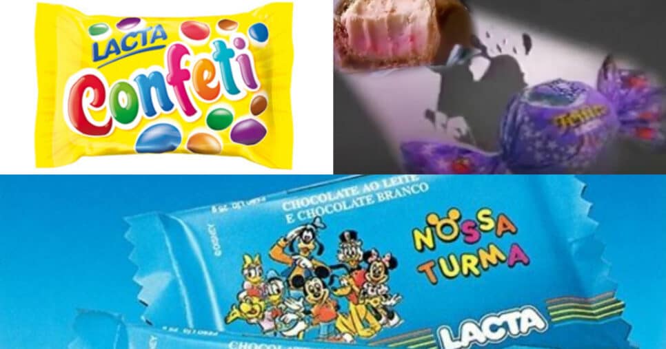 Esses chocolates da Lacta não estão mais nos mercados (Foto: Reprodução/Montagem TV Foco) falência