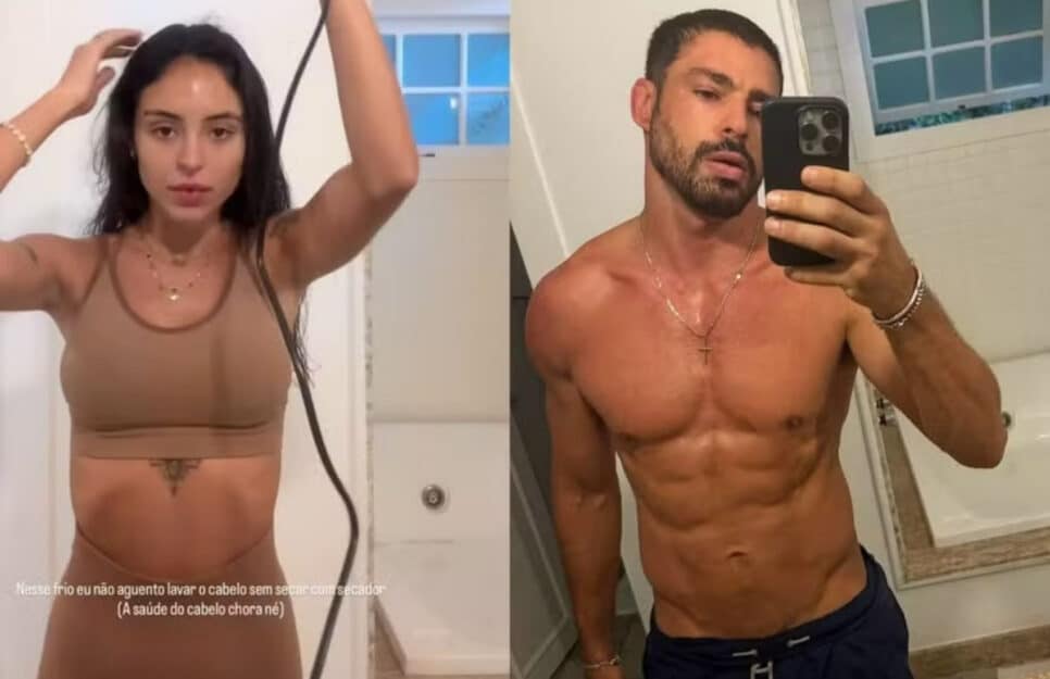 O famoso ator de Vale Tudo, da TV Globo, Cauã Reymond e Luana (Foto: Reprodução/Montagem)