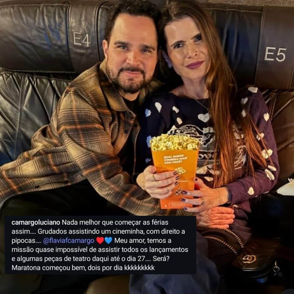 Luciano Camargo expõe grande amor, Flávia Fonseca, em relação discreta e com declaração rara (Foto: Reprodução/ Instagram/ Montagem)