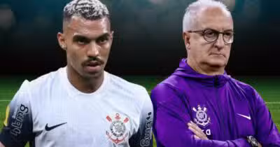 Matheuzinho e Dorival Júnior (Foto: Reprodução / Corinthians / Montagem TV Foco)
