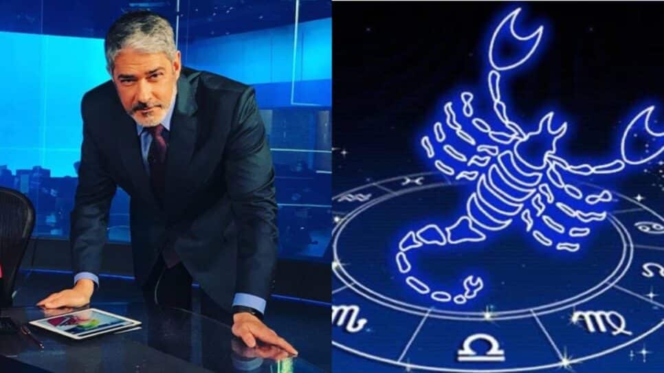 O signo de Escorpião, de William Bonner,do JN, explica o motivo dele ser tão misterioso (Foto: Reprodução/ Globo/ Internet/ Montagem)