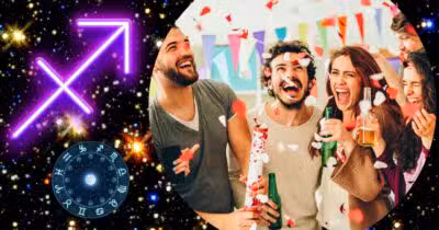 Signos e ilustração de pessoas em festa (Foto: Reprodução / Canva / Montagem TV Foco)