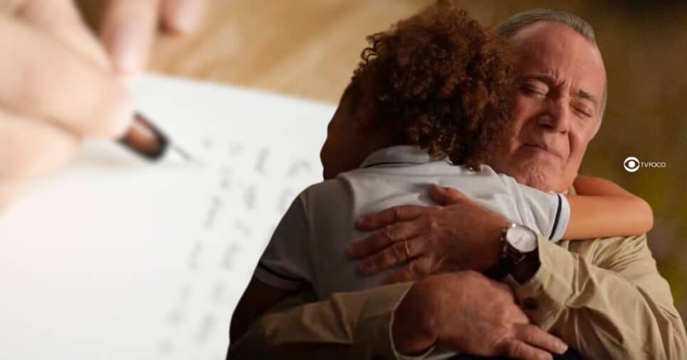 Ilustração de carta, Sofia e Abel em Dona de Mim (Foto: Reprodução / Globo / Montagem TV Foco)