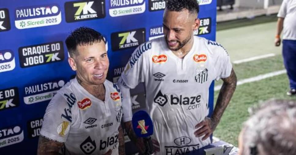 Soteldo e Neymar no Santos (Foto: Divulgação/Santos)