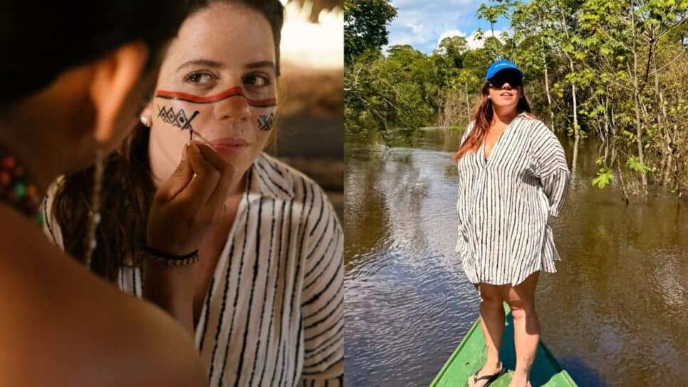 Apresentadora está em viagem no Amazonas com esposo (Foto: Reprodução/ Instagram/ Montagem)