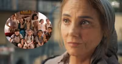 Zenaide e crianças do abrigo de Zulma em Êta Mundo Melhor! (Foto: Reprodução / Globo / Montagem TV Foco)