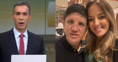 César Tralli / Ticiane Pinheiro e seu irmão Fernando  - Fotos: Globo/ Redes Sociais