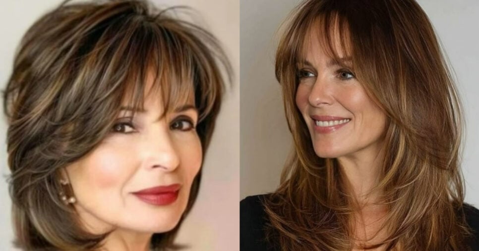 Curtain bangs combina com mulheres mais velhas (Foto: Reprodução/Montagem TV Foco)