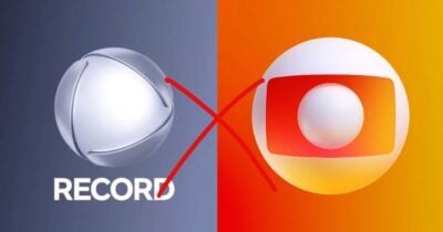 Logo da Record / Logo da Globo - Montagem