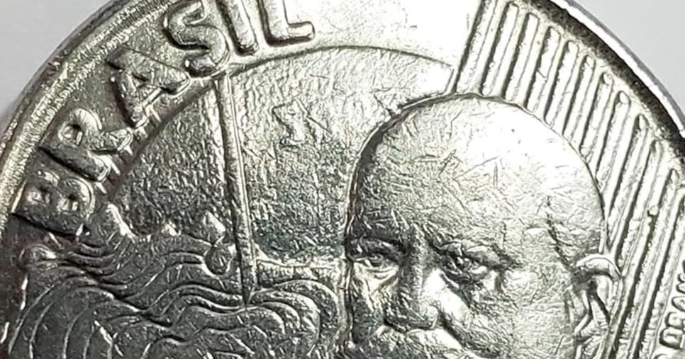 Moeda de 50 centavos de 2002 (Foto: Reprodução)