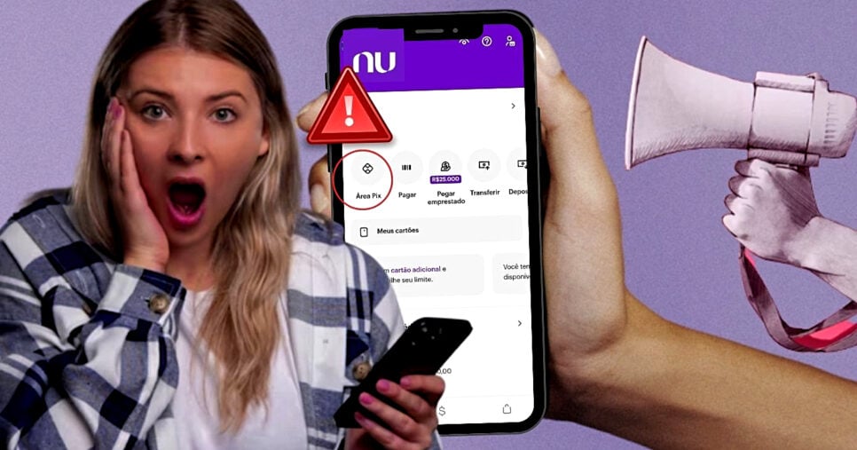 Nubank emite alerta sobre PIX e cartão de crédito (Foto Reprodução/Montagem/Lennita/TV Foco/Canva/GMN/NU)