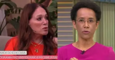 Zileide invade É de Casa com recado direto a Suzana Vieira e atriz rebate ao vivo: “A gente tá”
