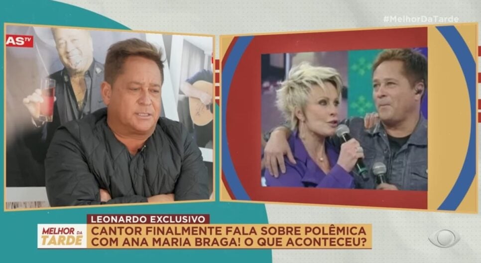 Leonardo abre o peito sobre mágoa (Foto: Reprodução/ LeoDias TV/ Band/ Melhor da Tarde)