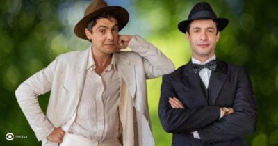 Candinho e Celso em Êta Mundo Melhor! (Foto: Reprodução / Globo / Montagem TV Foco)
