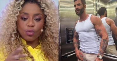 Cariucha olha às câmeras do SBT para expor situação com Gusttavo Lima: “Desculpa” (Foto: Reprodução/ YouTube/ Instagram/ Montagem)