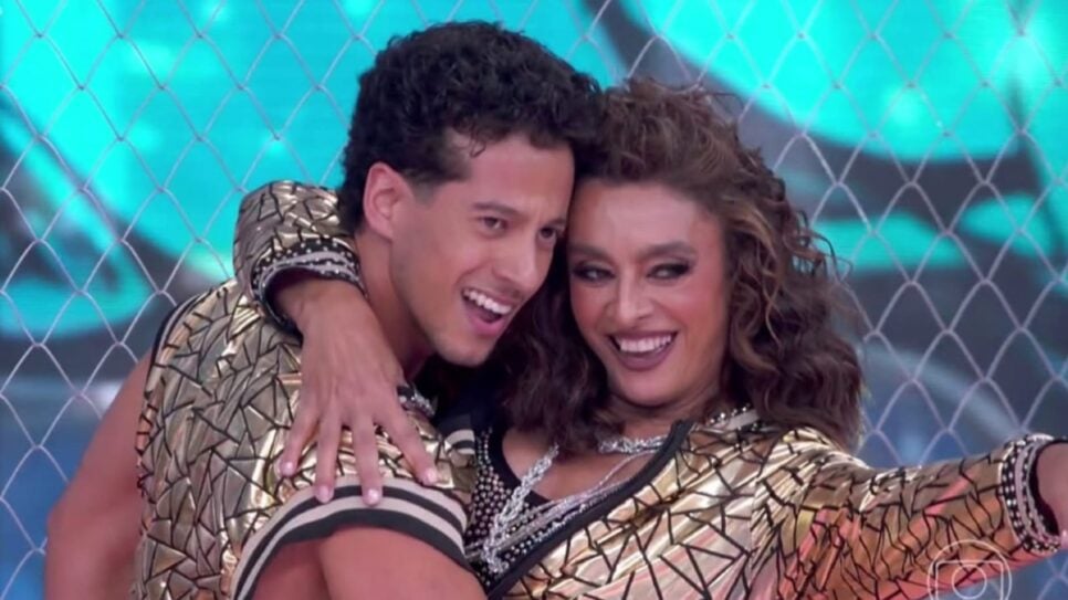 Catia Fonseca e o professor e dançarino Luca Carvalho (Foto: Reprodução/ Globo/ Instagram)