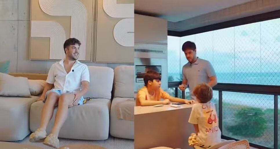 Álvaro comprou apartamento de luxo para a família (Foto: Reprodução/ YouTube)