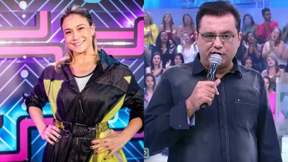 Fernanda Gentil do "Zig Zag Arena" (Globo) e Geraldo Luís, ex-Record, em tempos de "Domingo Show" (Foto: Reprodução/ Globo, Record, Divukgação/ Montagem)