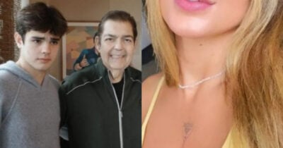 Filho caçula de Faustão tem relação com estrela 17 anos + velha (Foto: Reprodução/Montagem TV Foco)