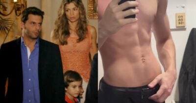 Lembra dele? Filho de Grazi Massafera em Flor do Caribe está um homão musculoso e irreconhecível hoje (Foto: Reprodução/ Globo/ Instagram/ Montagem)