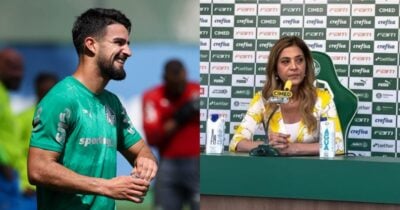 Leila bate martelo e comunica sobre saída de Flaco López no Palmeiras - Montagem/TV FOCO