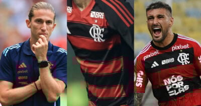 Flamengo: Esnobado por Filipe Luís, craque pede para sair (Foto: Reprodução/Montagem TV Foco)