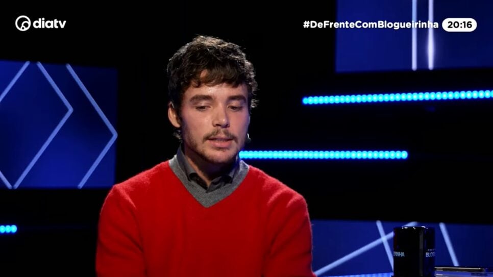João Lucas, marido de Sasha, no "De Frente com Blogueirinha (Foto: Reprodução/ DiaTV/ YouTube)