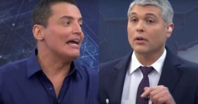 Joel Datena expõe situação com Léo Dias quando jornalista estava em rival (Foto: Reprodução/ Band/ Montagem)