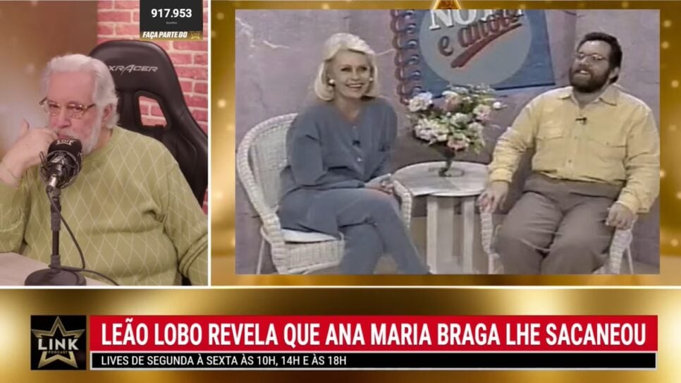 Leão Lobo relembra humilhação ao vivo de Ana Maria Braga nos tempos de "Note e Anote" (Foto: Reprodução/ Link Podcast/ Youtube)