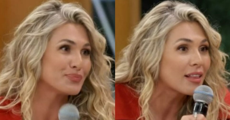 Lívia Andrade no Encontro com Patrícia Poeta, da TV Globo (Foto: Reprodução/Montagem TV Foco)