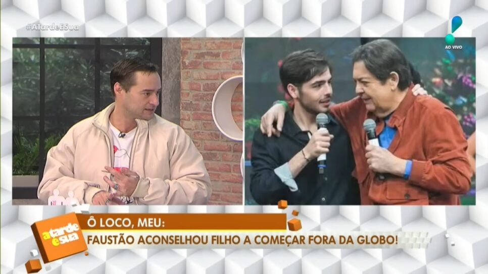 Alessandro Lo-Bianco expõe segredo de fonte sobre o que Faustão teria aconselhado a João Silva para se afastar da Globo (Foto: Reprodução/ A Tarde é Sua/ RedeTV!/ YouTube)