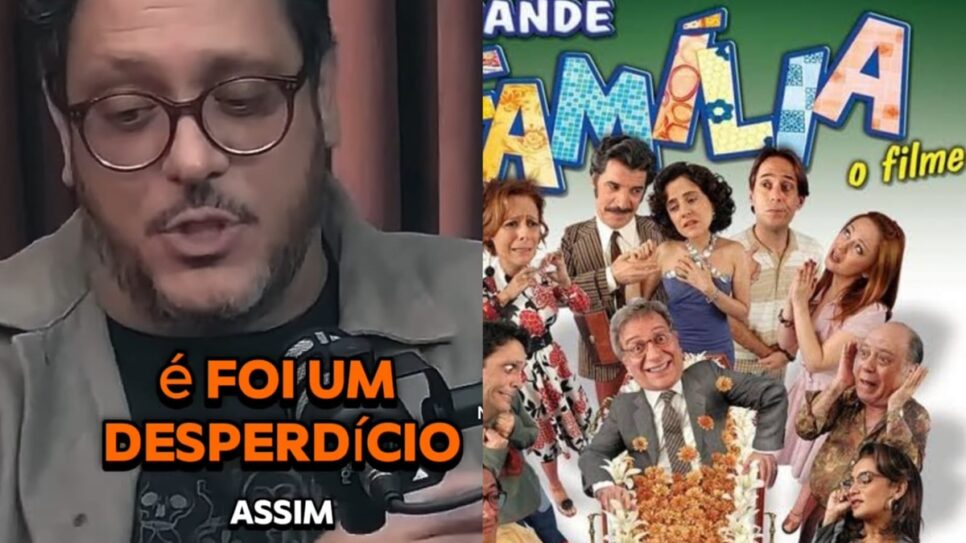Lúcio Mauro Filho, o Tuco de A Grande Família, expõe o que pensa do filme baseado no seriado e ter sido obrigado a viver aquilo que não concordou (Foto: Reprodução/ YouTube/ Divulgação/ Montagem)