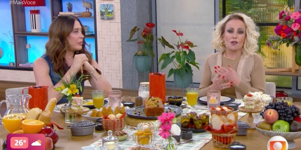 Claudia Raia e Ana Maria Braga durante o Mais Você (Reprodução: Globoplay)