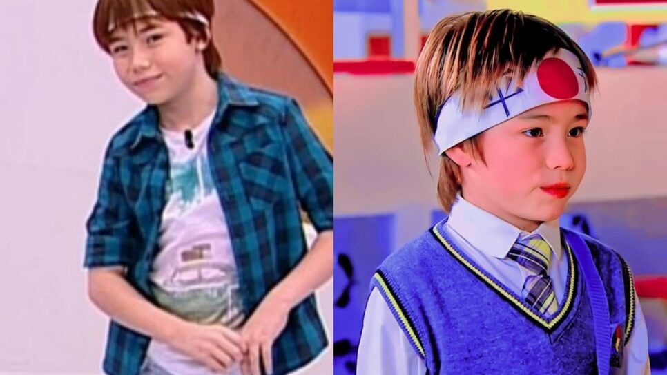 Como apresentador do "Bom Dia & Cia" e como ator em "Carrossel", onde interpretou Kokimoto (Foto: Reprodução/ Divulgação, SBT/ Montagem)