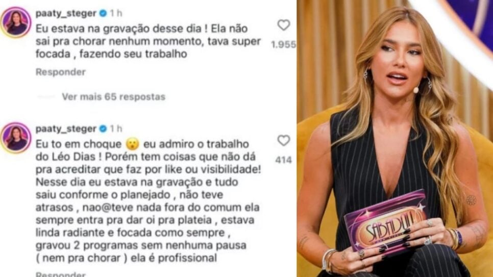 Mulher da plateia do "Sabadou" faz comentário revelador e desmente boatos de choro de Virginia e interrupção de gravações (Foto: Reprodução/ Instagram/ SBT/ Montagem)