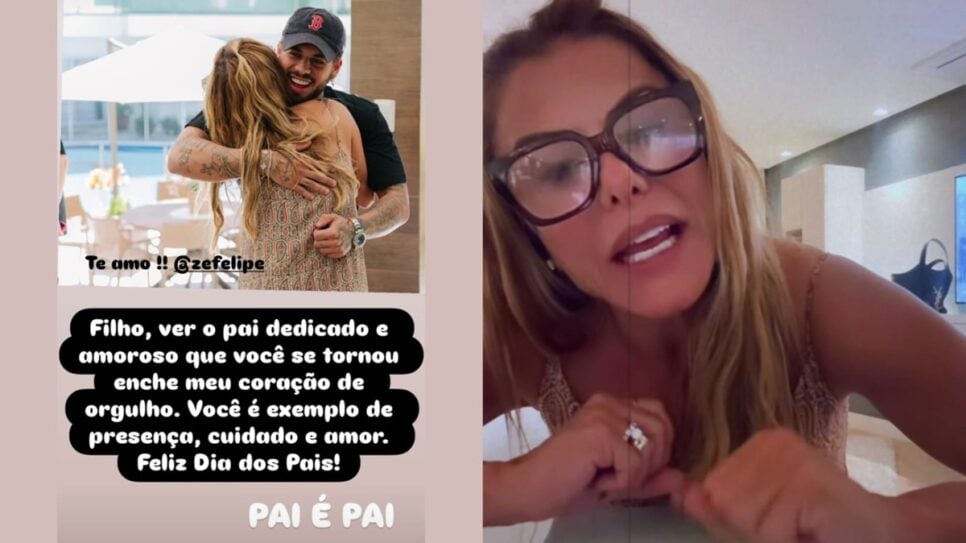 Poliana Rocha retruca recado amargo da mãe de Virginia Fonseca e enaltece Zé Felipe no Dia dos Pais (Foto: Reprodução/ Instagram/ Montagem)