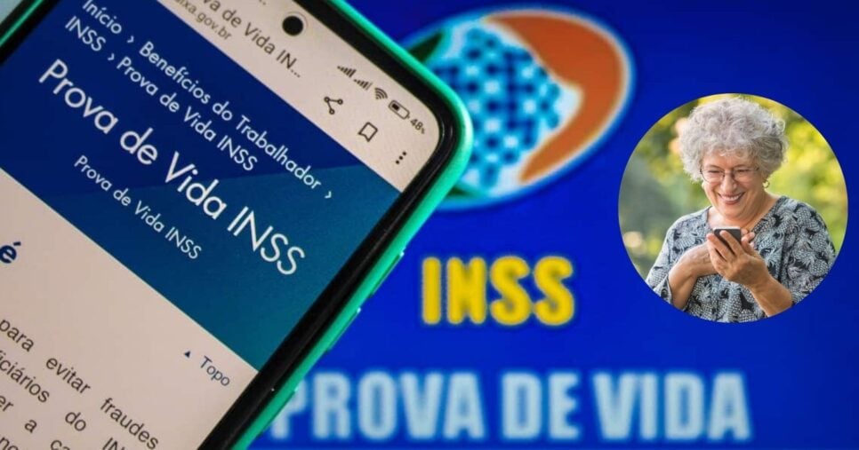 Prova de vida online do INSS (Foto: Reprodução / Canva Gov / Montagem TV Foco)