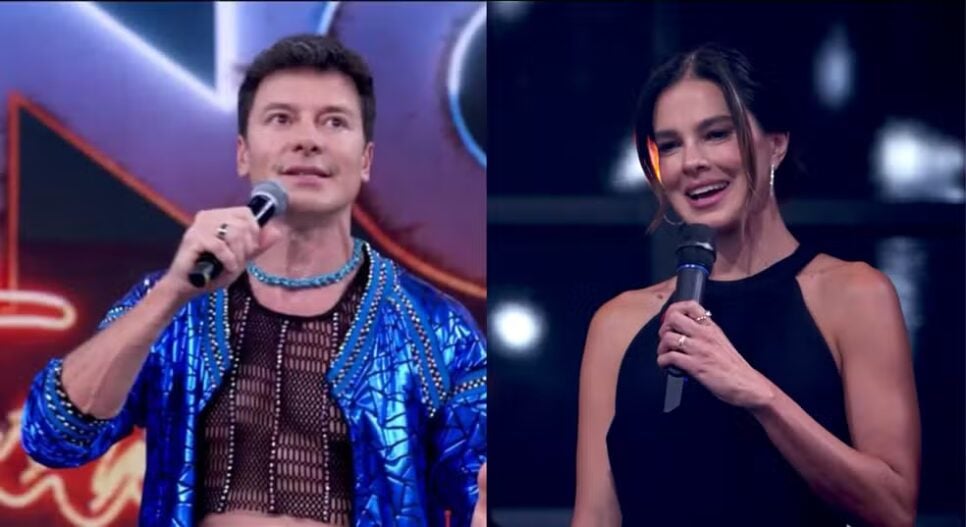 Rodrigo Faro se emociona com surpresa de Vera Viel no Dança dos Famosos (Foto: Reprodução/ Globo)