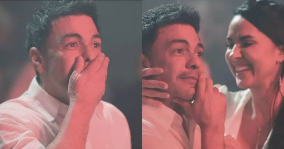 Graciele Lacerda faz surpresa para o cantor sertanejo (Foto: Reprodução/Montagem TV Foco)