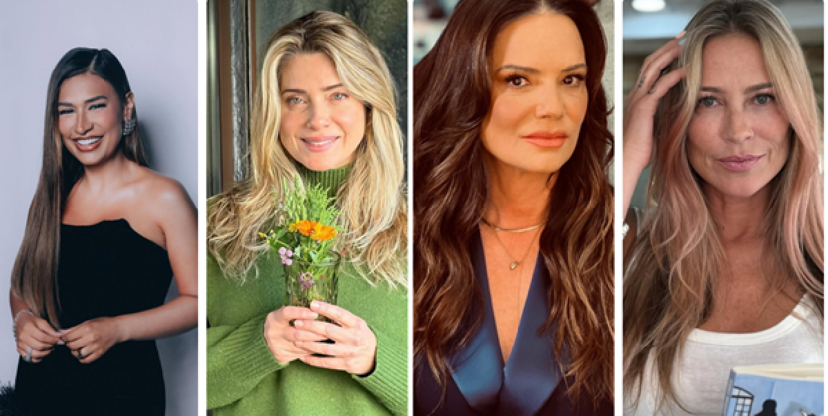 Simone Mendes, Letícia Spiller, Luiza Brunet e Luana Piovani. Foto: Instagram / @simonemendes / @arealspiller / @luizabrunetoficial / @luapio