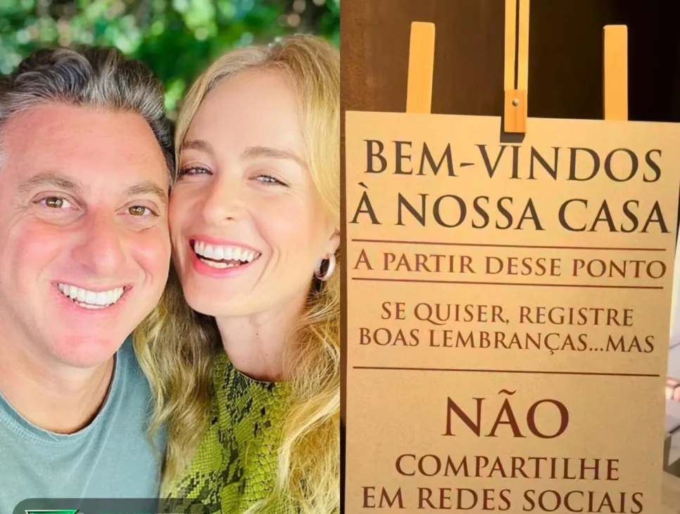Angélica e Luciano Huck fizeram proibição ao receber os convidados em casa (Foto: Reprodução/ Internet)