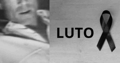 Ator e imagem de luto (Fotos: Reproduções / Globo / Canva)