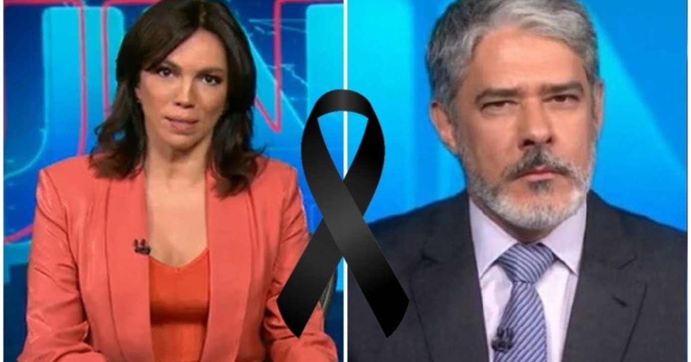 William Bonner surge ao lado de Ana Paula no JN e comunica morte - Foto: Montagem